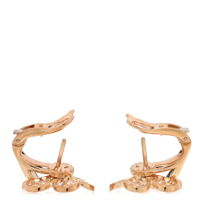 Van Cleef & Arpels 18K Rose Gold Diamond Pink Sapphire Small Frivole Earrings 3 of 5