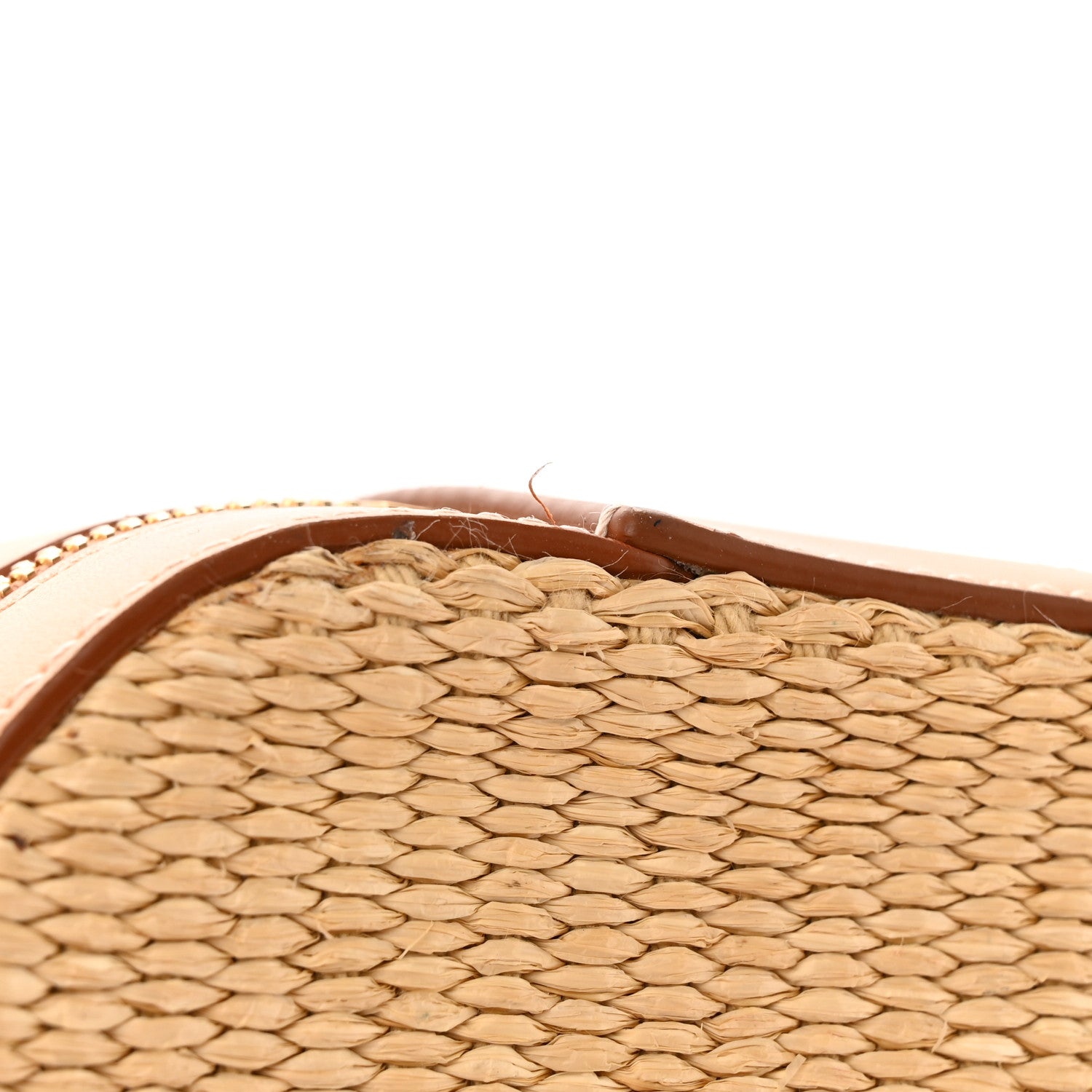 Saint Laurent Raffia Calfskin Small Mica Bag Natural Brown Gold 16 of 17