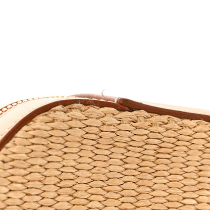 Saint Laurent Raffia Calfskin Small Mica Bag Natural Brown Gold 16 of 17