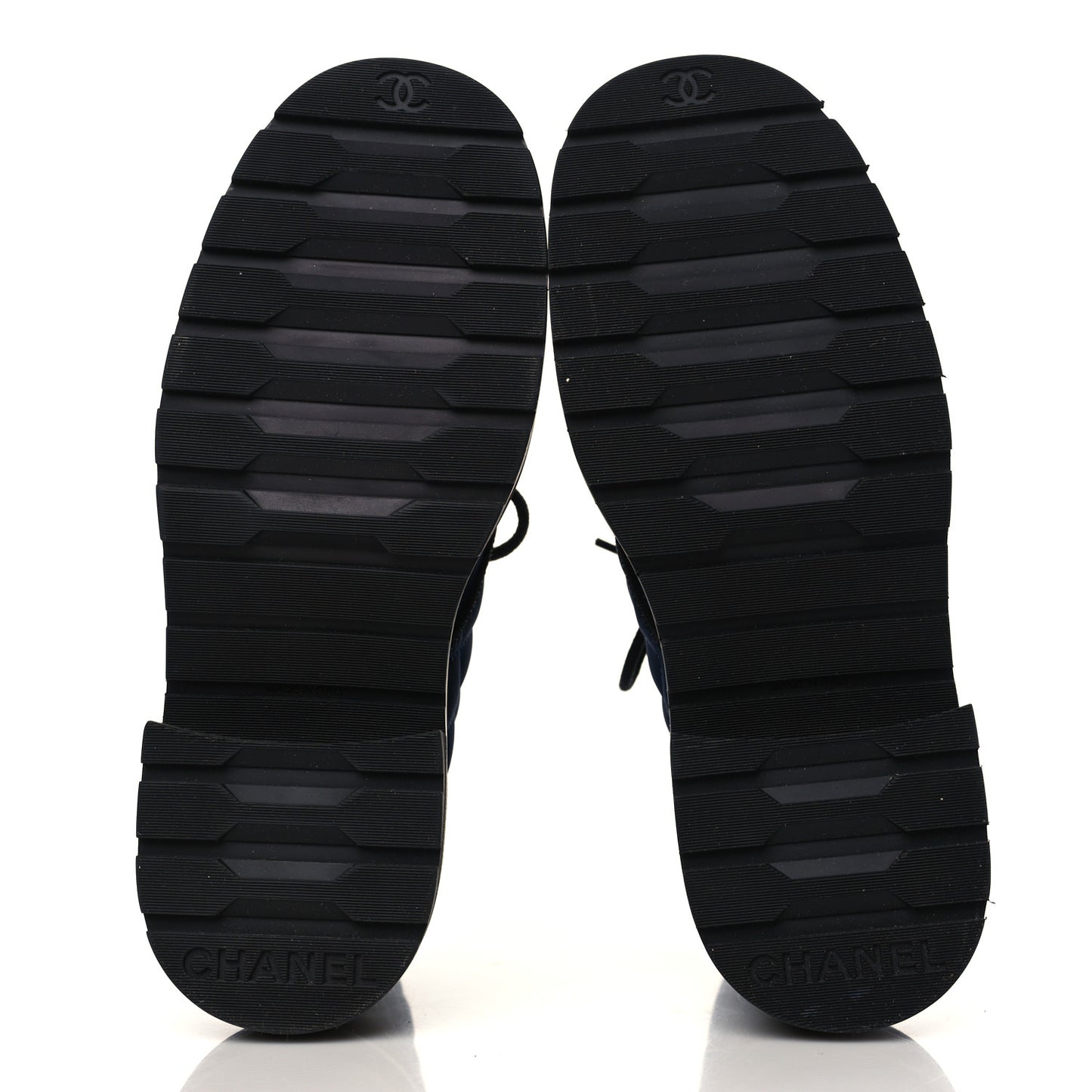 Fabric Grosgrain Quilted Cap Toe Lace Up Combat Boots 37.5 Navy Black
