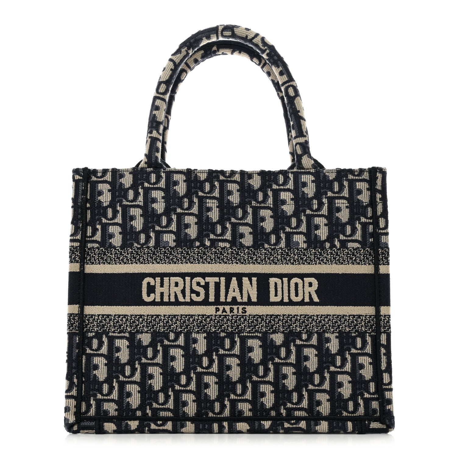 Christian Dior Oblique Small Book Tote Blue Multicolor 1 of 10