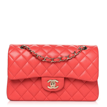 Chanel Caviar Quilted Small Double Flap Coral 1 of 11