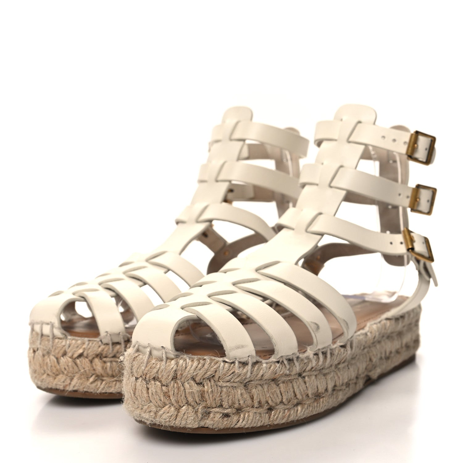 Christian Dior Calfskin Dioriviera Dior Marine Sandals 36.5 White 3 of 10