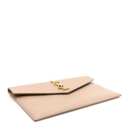 Saint Laurent Grain De Poudre Uptown Pouch Dark Beige 4 of 8