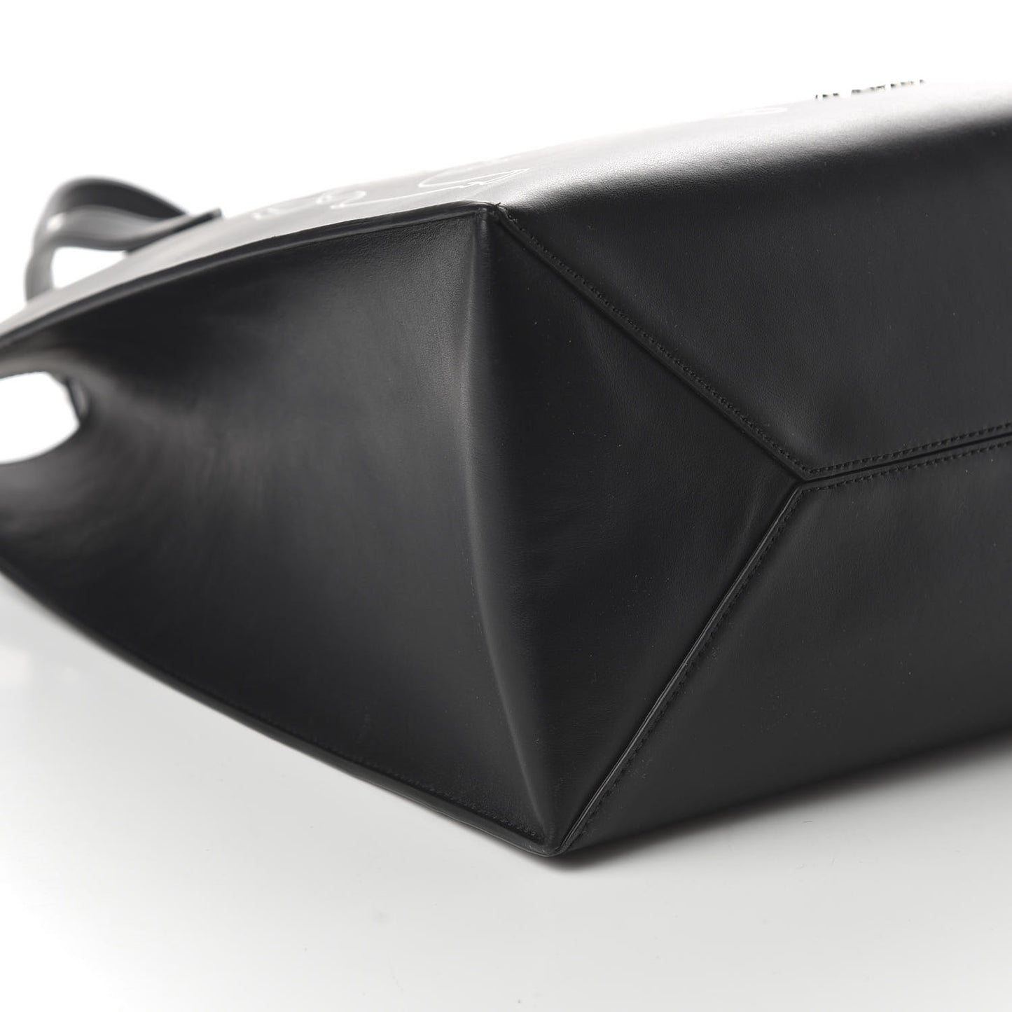 Calfskin Bambi Print Medium Stargate Shopper Tote Black