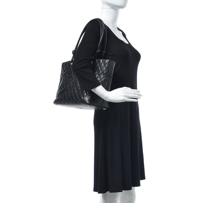 Chanel Calfskin Quilted Large Cambon Tote Black 2 of 13