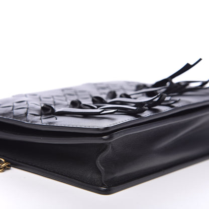 Bottega Veneta Nappa Intrecciato Brio Chain Wallet Black 8 of 9
