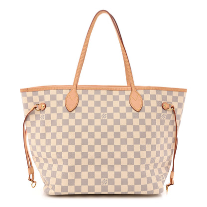 Louis Vuitton Damier Azur Neo Neverfull MM Rose Ballerine 3 of 12