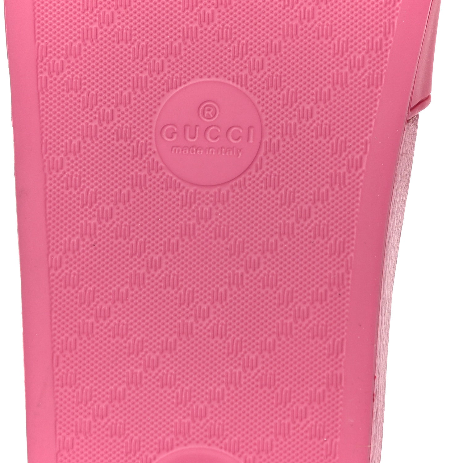 Gucci Rubber Womens Logo Slide Sandals 39 Fuchsia 10 of 11
