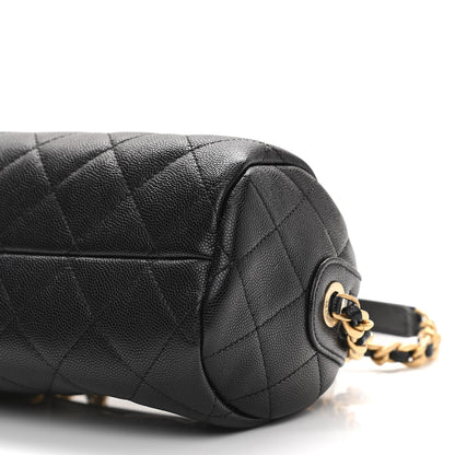 Chanel Caviar Quilted Small Fashion Therapy Bowling Bag Black 9 of 10
