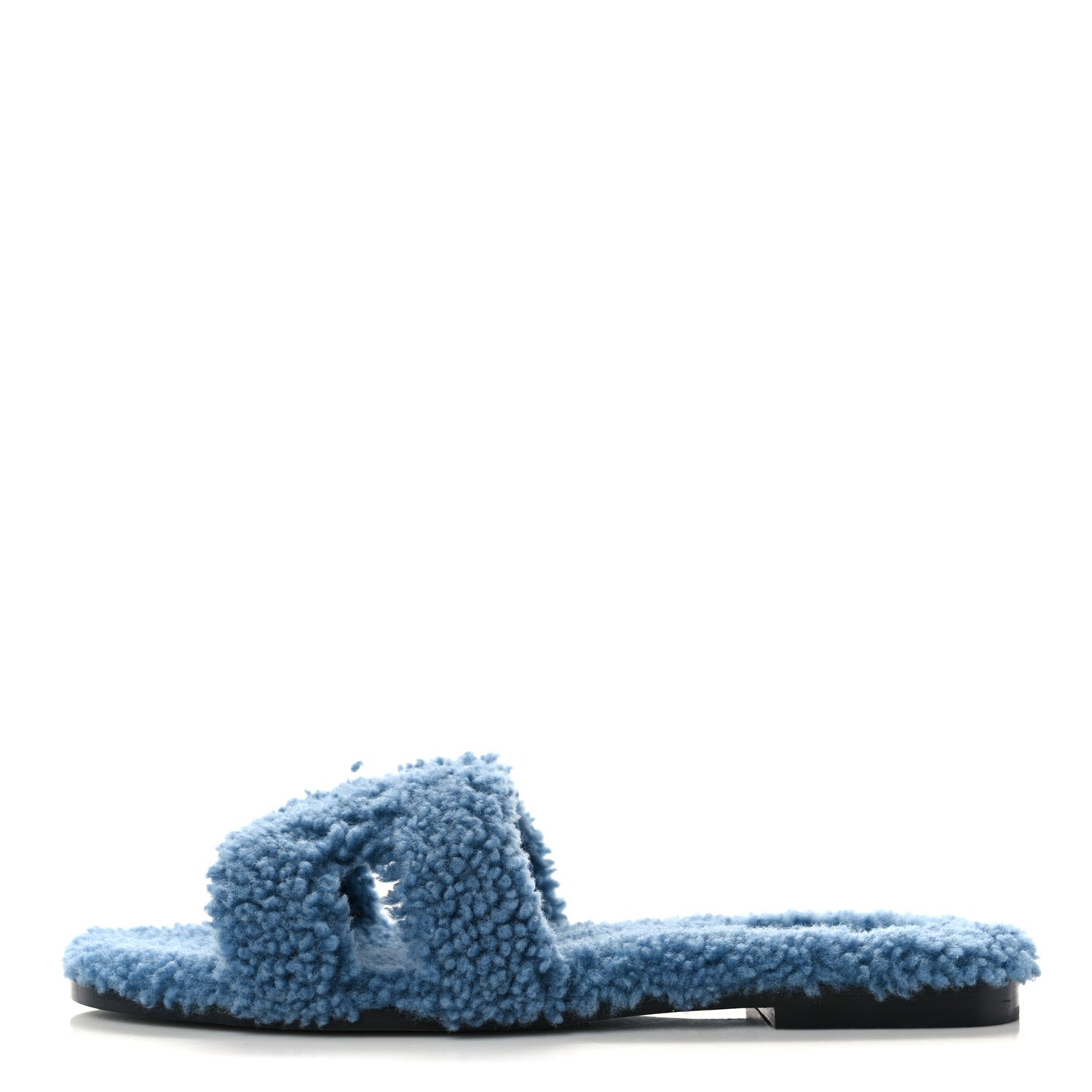 Hermes Woolskin Oran Sandals 41 Bleu 1 of 8