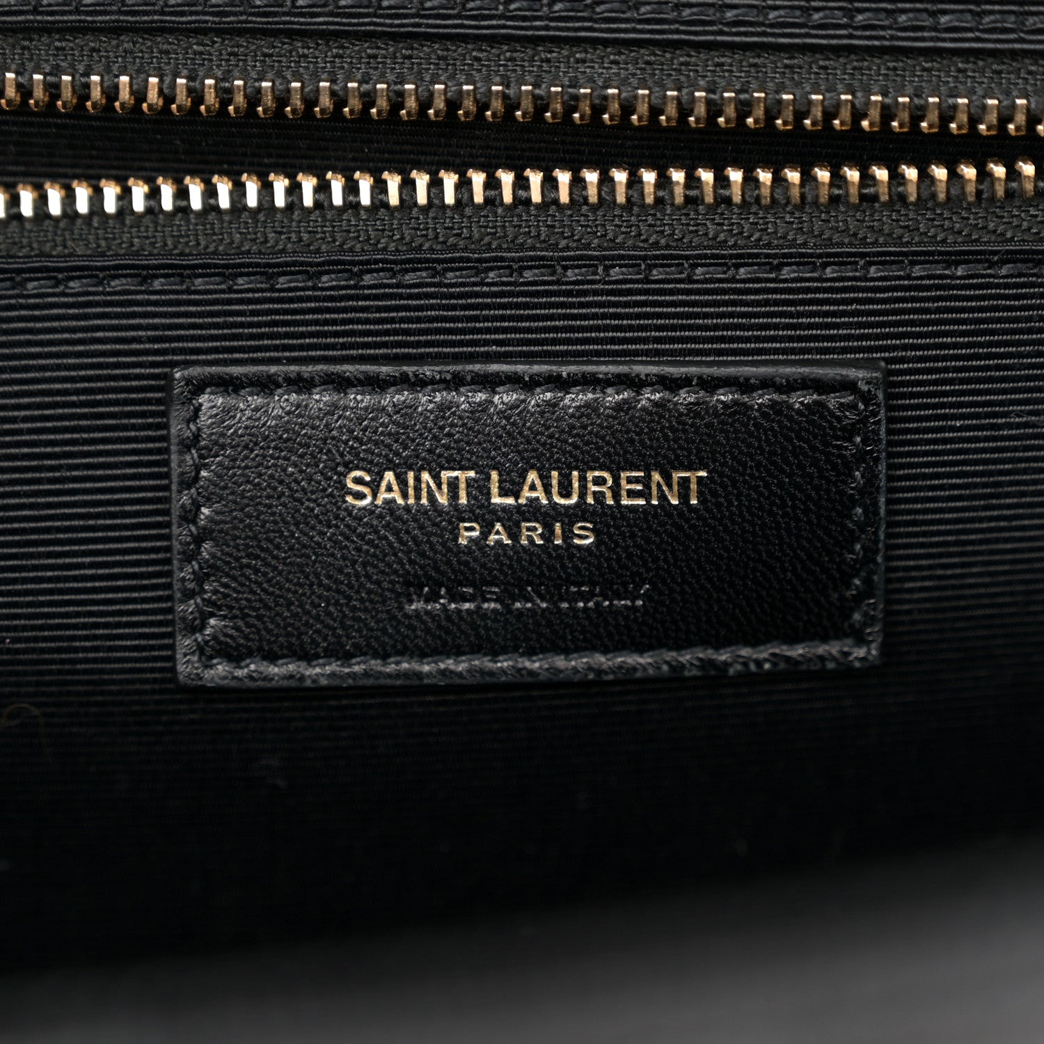 Saint Laurent Grain De Poudre Matelasse Chevron Large Monogram Satchel Black 6 of 10