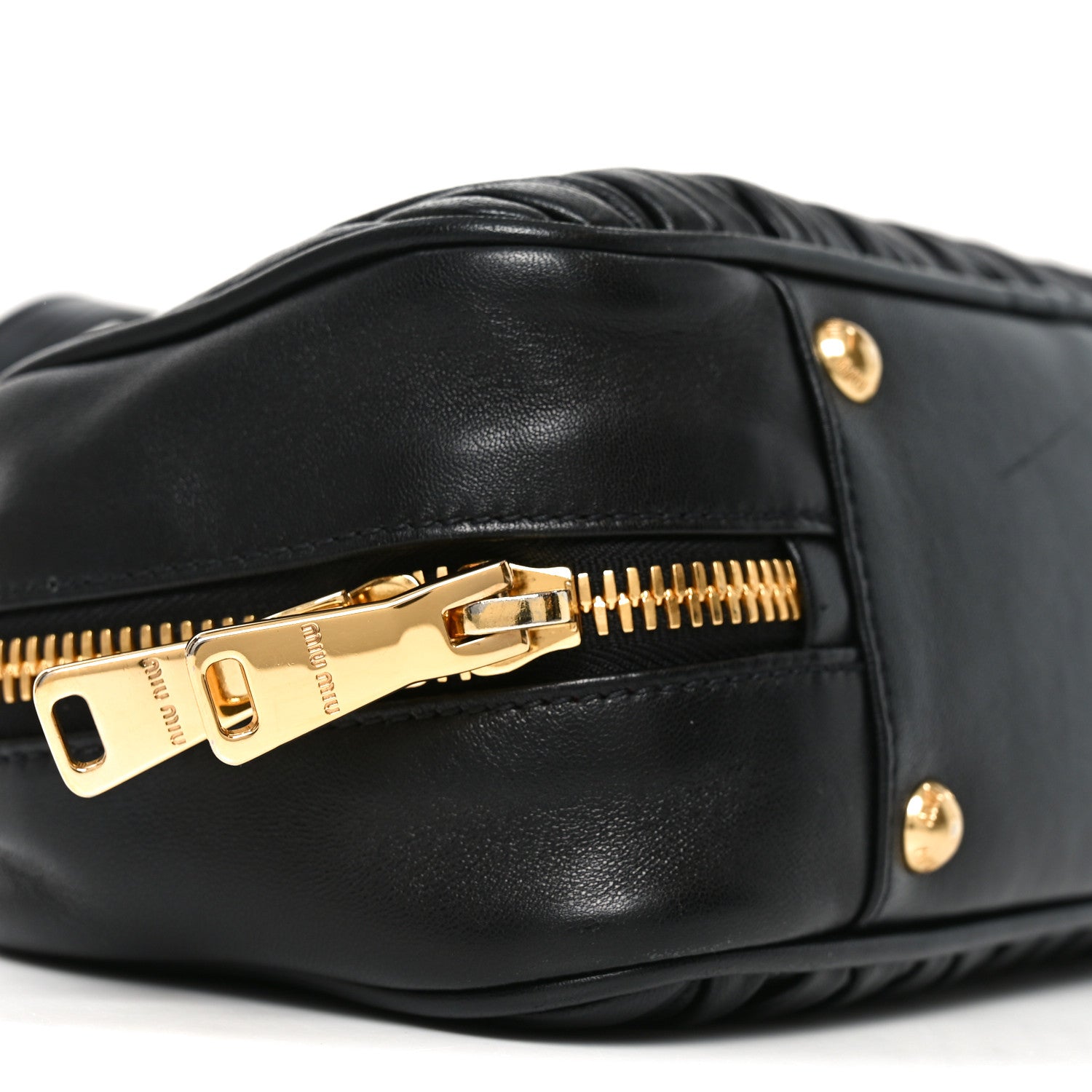 Miu Miu Nappa Matelasse Large Arcadie Top Handle Bag Black 9 of 10