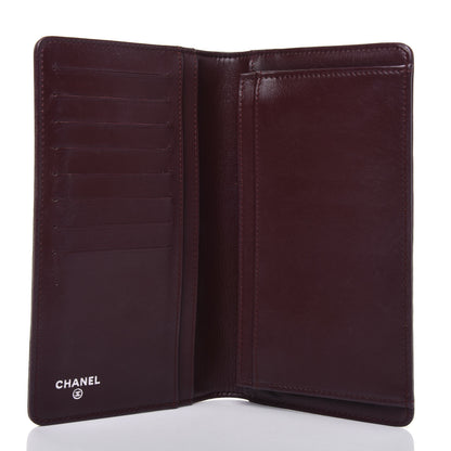 Chanel Lambskin Quilted Boy Yen Wallet Dark Red 5 of 20