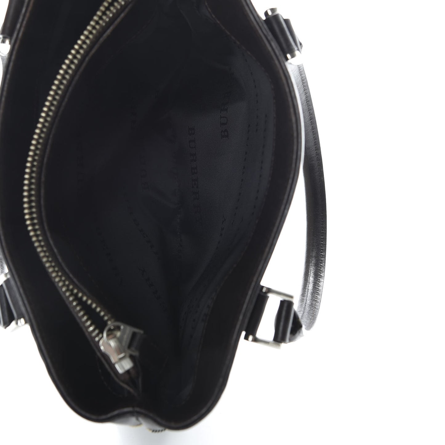 Calfskin House Check Small Tote Black
