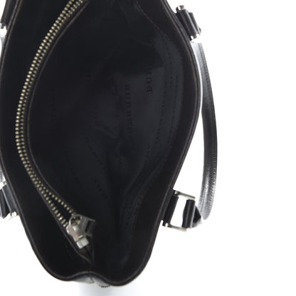 Burberry Calfskin House Check Small Tote Black 5 of 8