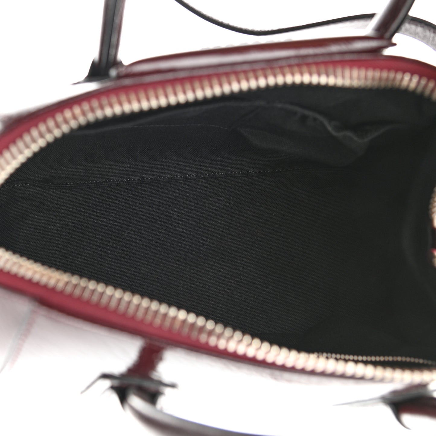 Crinkled Patent Deerskin Small Antigona Aubergine