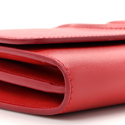 Salvatore Ferragamo Calfskin City Wallet On Chain Red 9 of 11