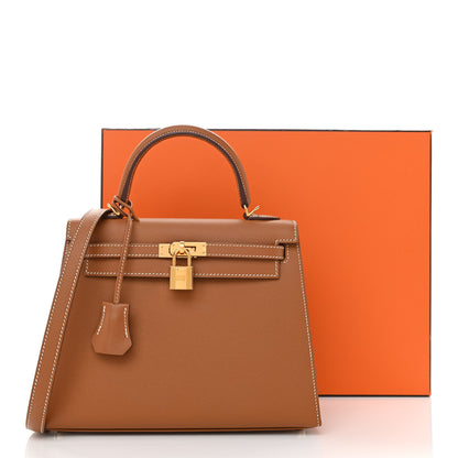 Hermes Epsom Kelly Sellier 25 Gold 12 of 12