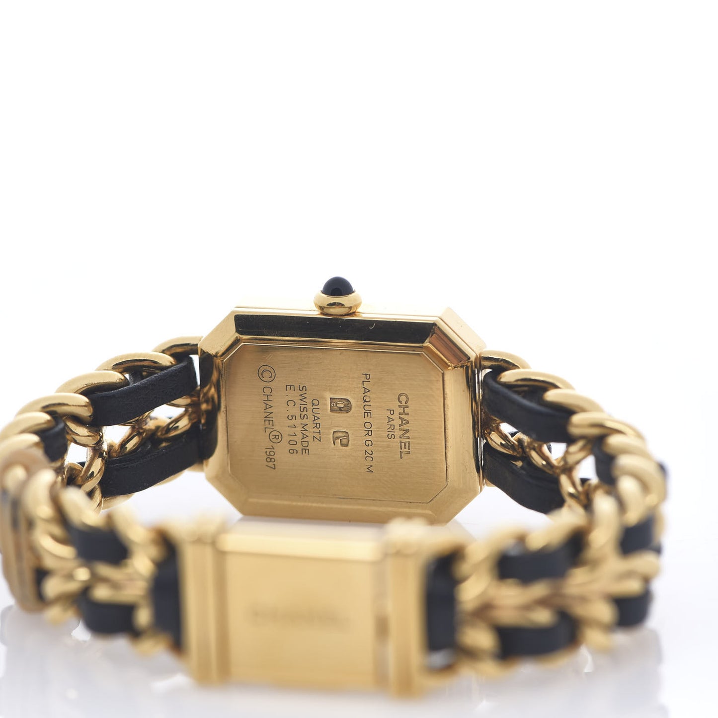 Stainless Steel Lambskin 20mm Chain Premiere Quartz Watch Gold M
