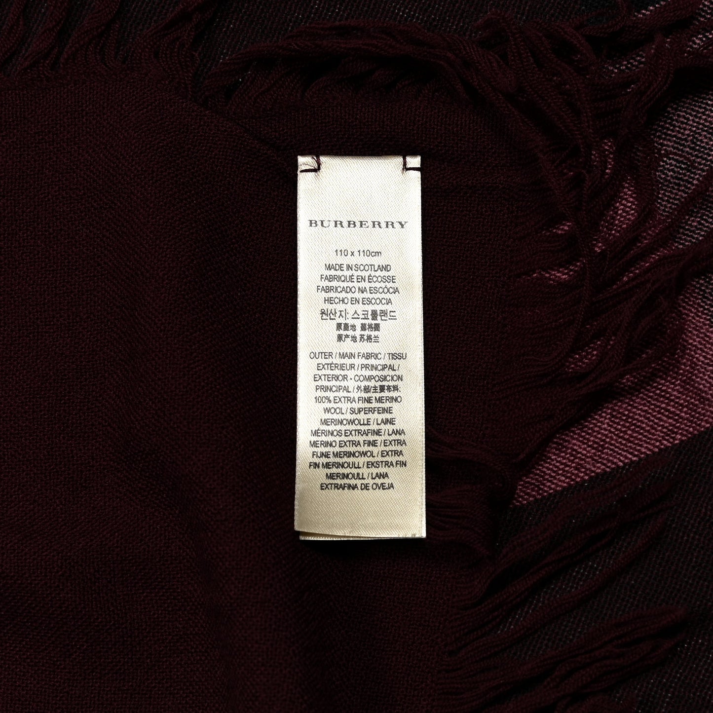 Merino Wool House Check Scarf