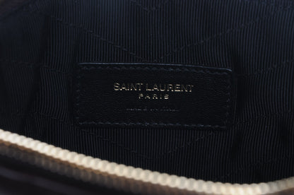 Saint Laurent Calfskin Matelasse Chevron Monogram A5 Wristlet Bordeaux 6 of 7