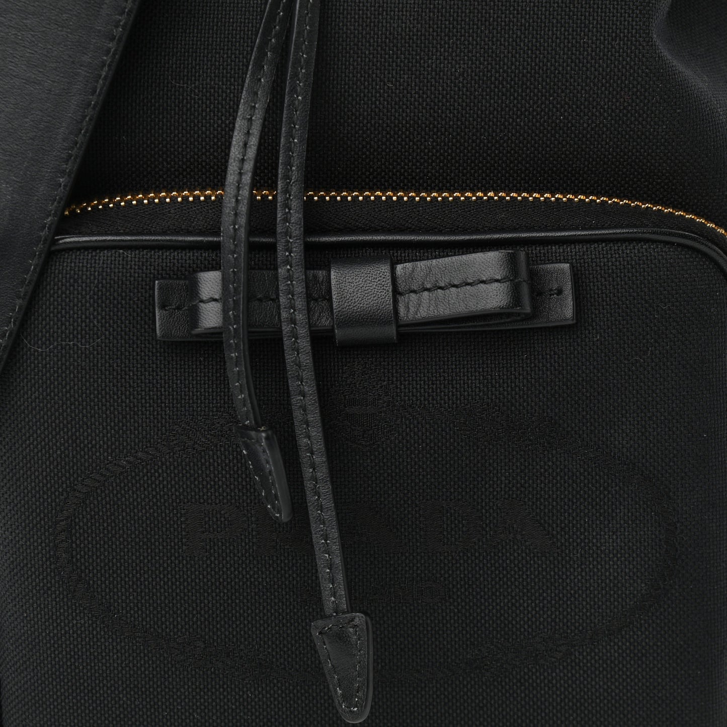 Canvas Drawstring Bucket Black