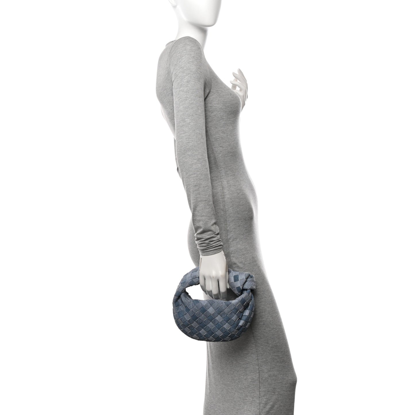 Nappa Denim Effect Intrecciato Mini Jodie Denim