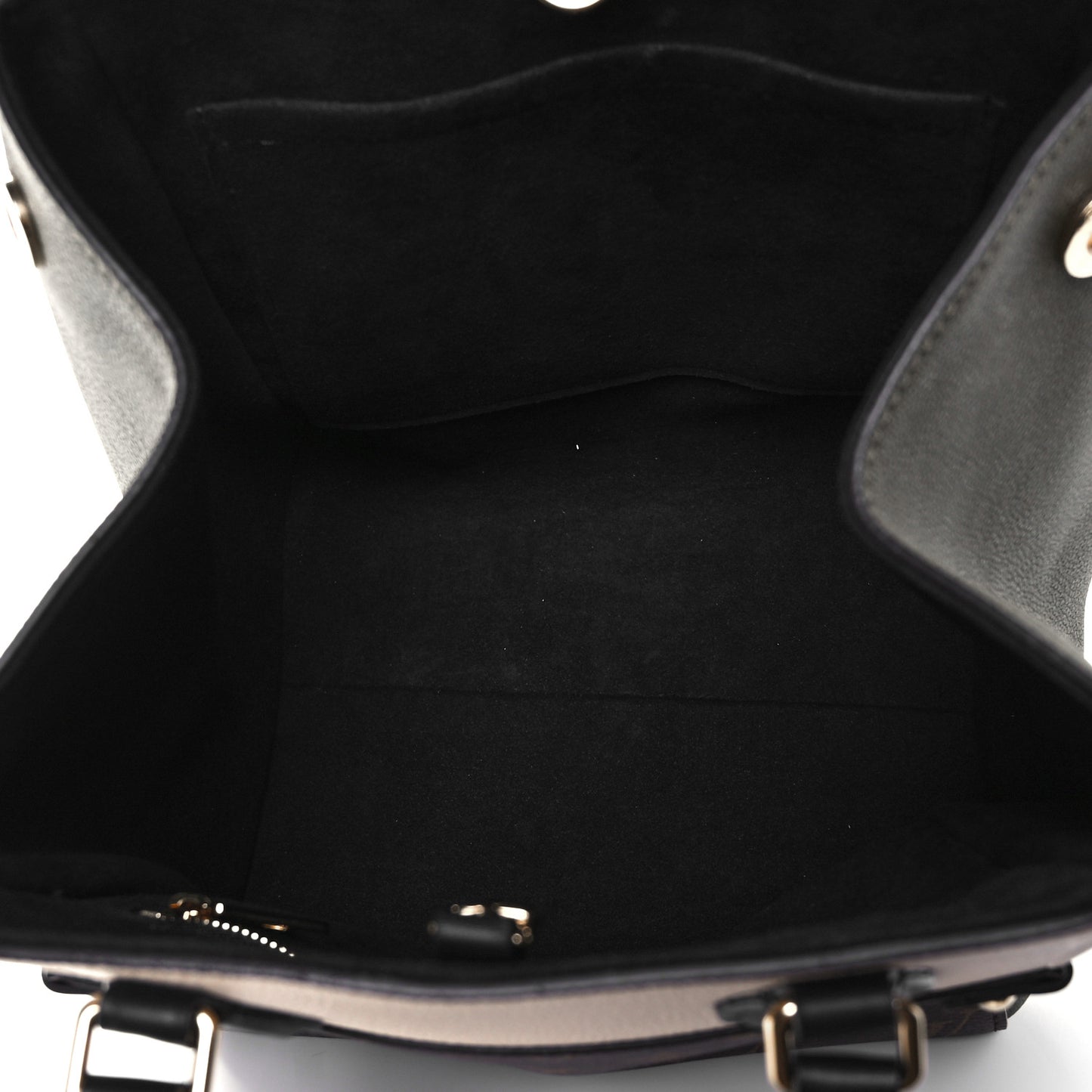 Calfskin Monogram Fold Tote PM Cream Khaki Black