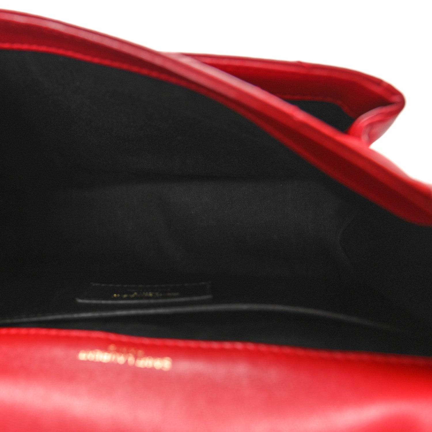 Saint Laurent Crinkled Calfskin Matelasse Monogram Baby Niki Chain Satchel Rouge Eros 5 of 11