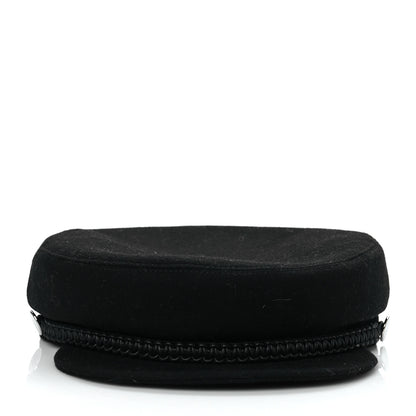 Hermes Cashmere Swift Womens Deauville Cap 58 Black 5 of 7