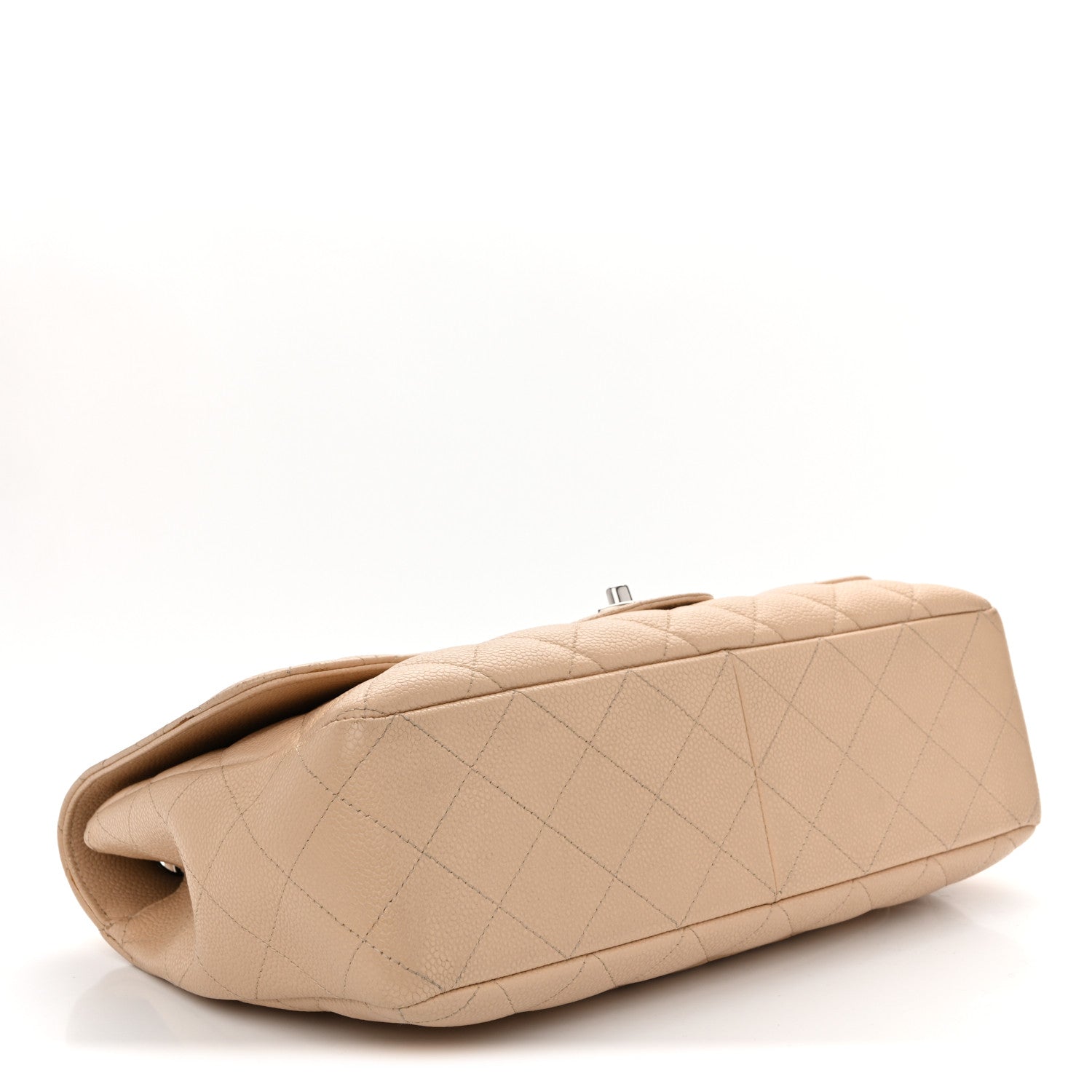 Chanel Caviar Quilted Jumbo Single Flap Beige Clair 4 of 16