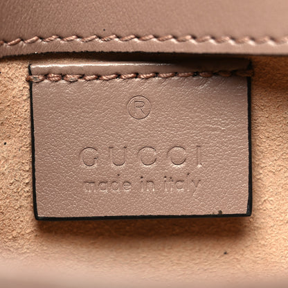 Gucci Calfskin Matelasse Super Mini GG Marmont Shoulder Bag Porcelain Rose 6 of 13