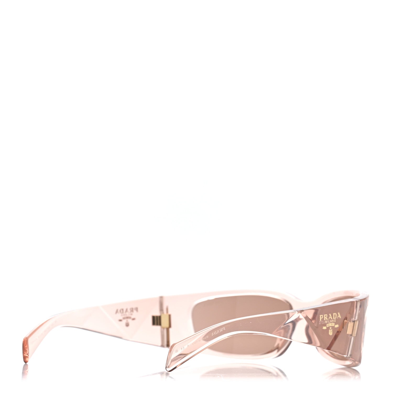 Prada Acetate Symbole Sunglasses SPR A14 Transparent Pink 4 of 7