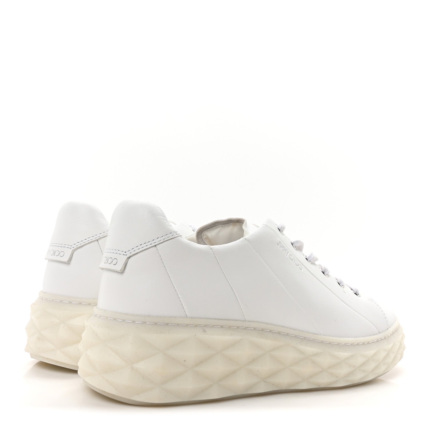 Jimmy Choo Nappa Diamond Light Platform Sneakers 41 White 5 of 8
