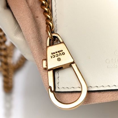 Gucci Calfskin Matelasse Mini GG Marmont 2.0 Bucket Bag White 7 of 11