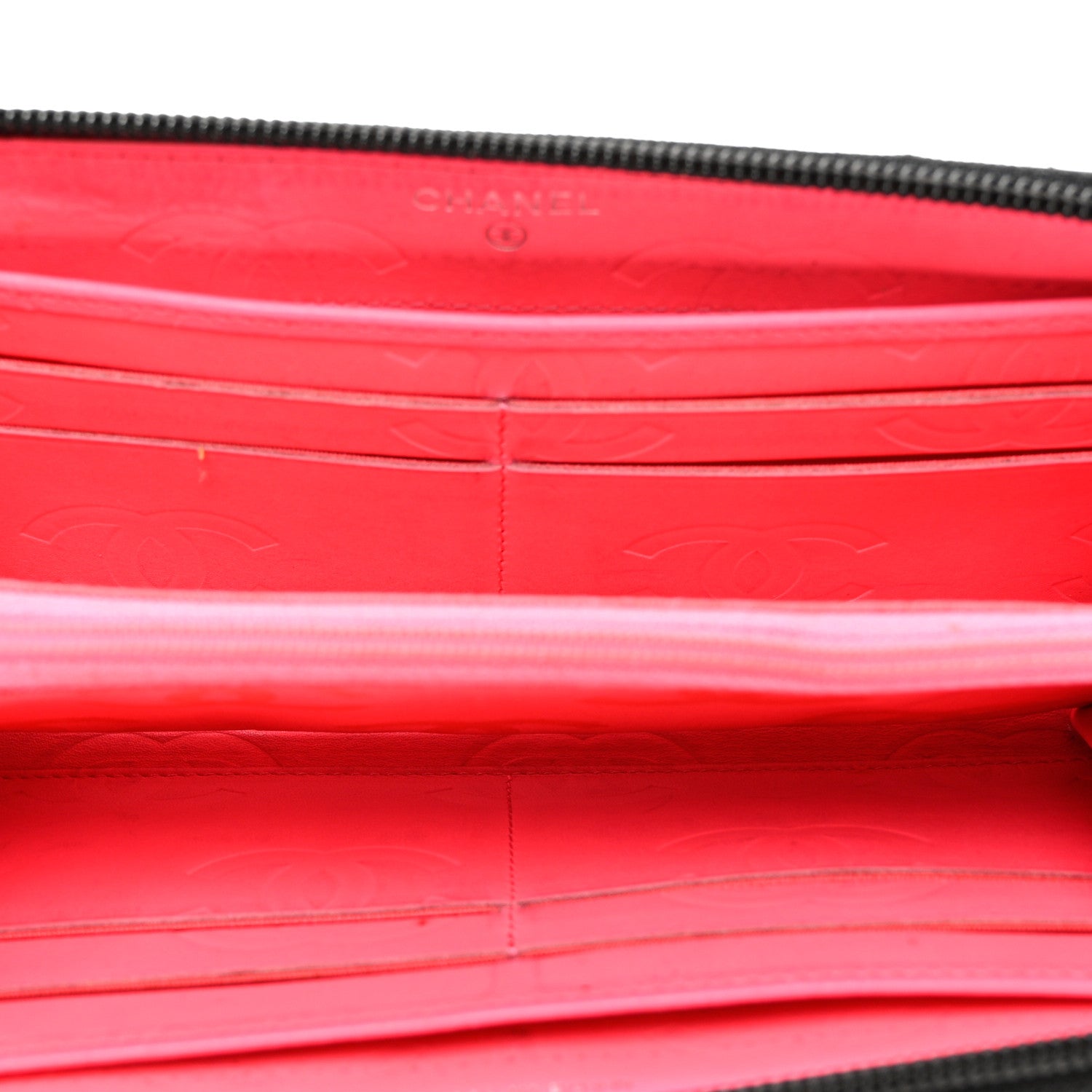 Chanel Calfskin Quilted Cambon Large Gusset Zip Around Wallet Black 5 of 12