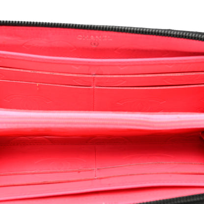 Chanel Calfskin Quilted Cambon Large Gusset Zip Around Wallet Black 5 of 12