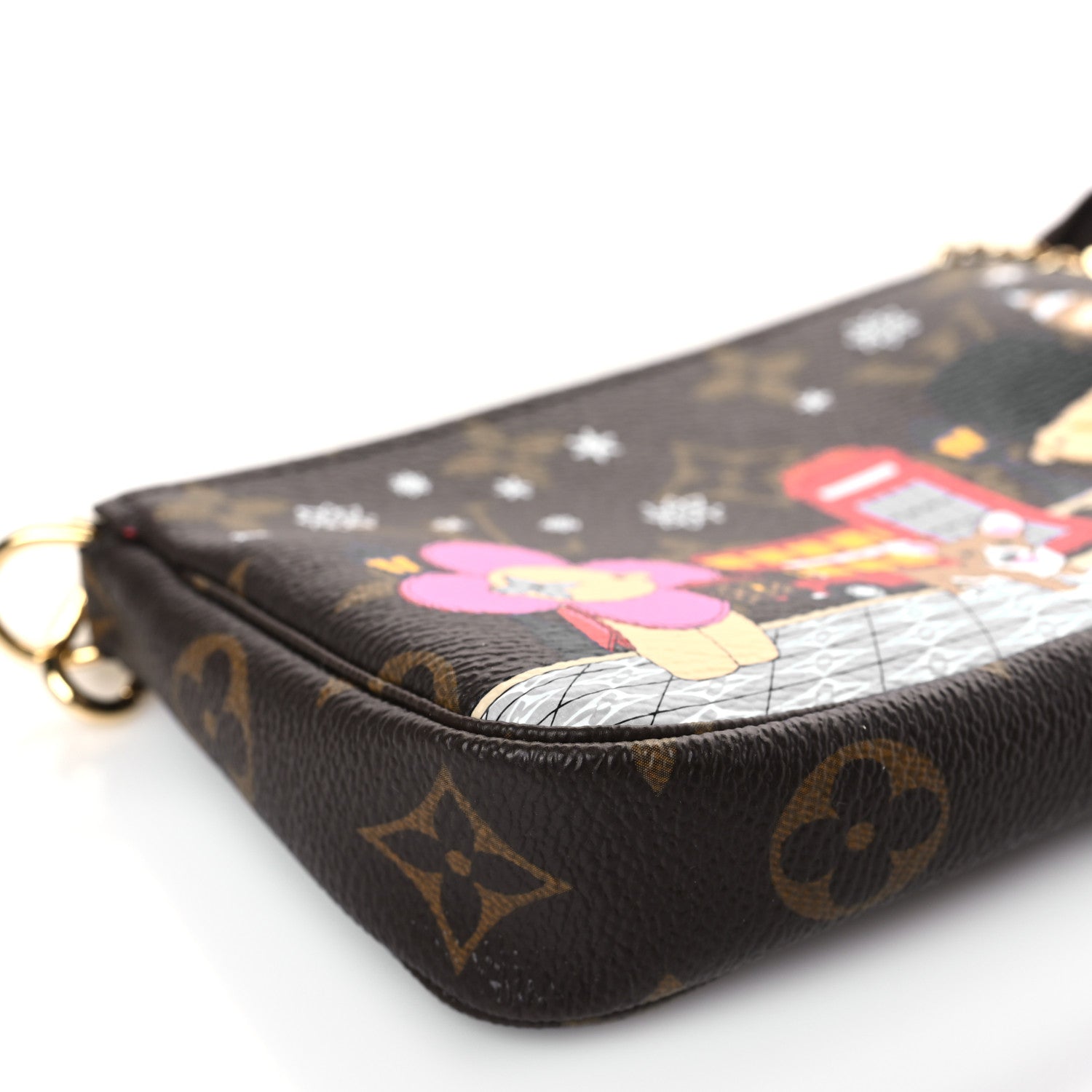 Louis Vuitton Monogram 2021 Christmas Animation London Mini Pochette Accessories Red 7 of 8
