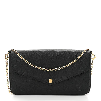 Louis Vuitton Empreinte Pochette Felicie Chain Wallet Black 3 of 11