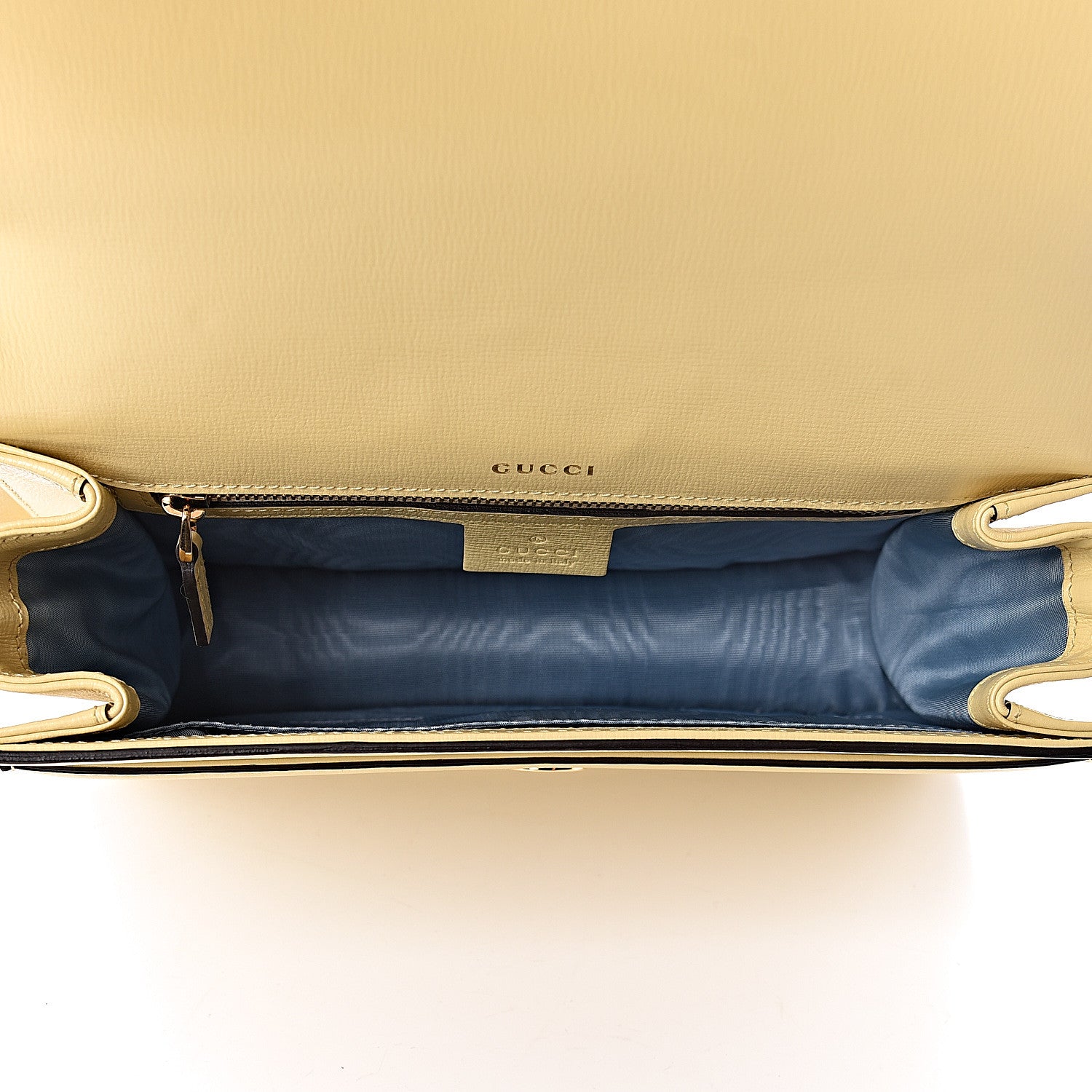 Gucci Textured Calfskin Small Torchon GG Ring Shoulder Bag Butter 5 of 10