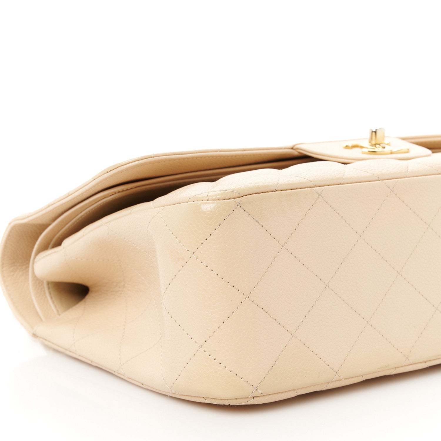 Chanel Caviar Quilted Jumbo Double Flap Beige Clair 10 of 11