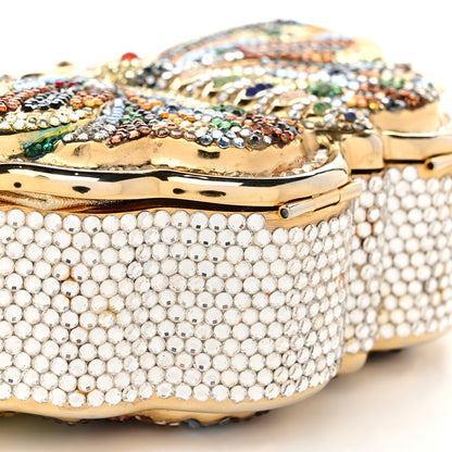 Judith Leiber Crystal Butterfly Celestrina Minaudiere Clutch Gold Multicolor 8 of 9