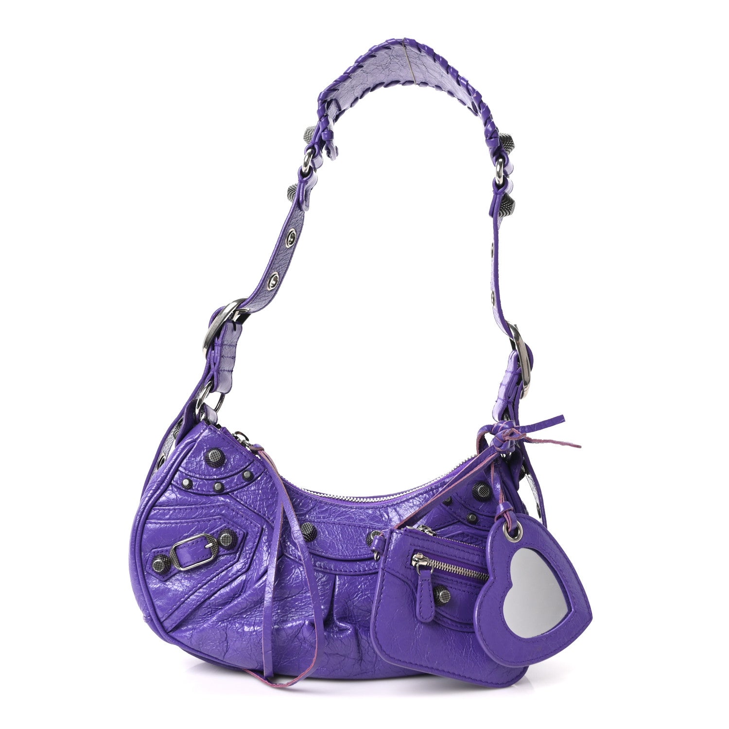 Balenciaga Agneau Arena Le Cagole Shoulder Bag XS Purple 3 of 11