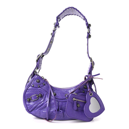 Balenciaga Agneau Arena Le Cagole Shoulder Bag XS Purple 3 of 11