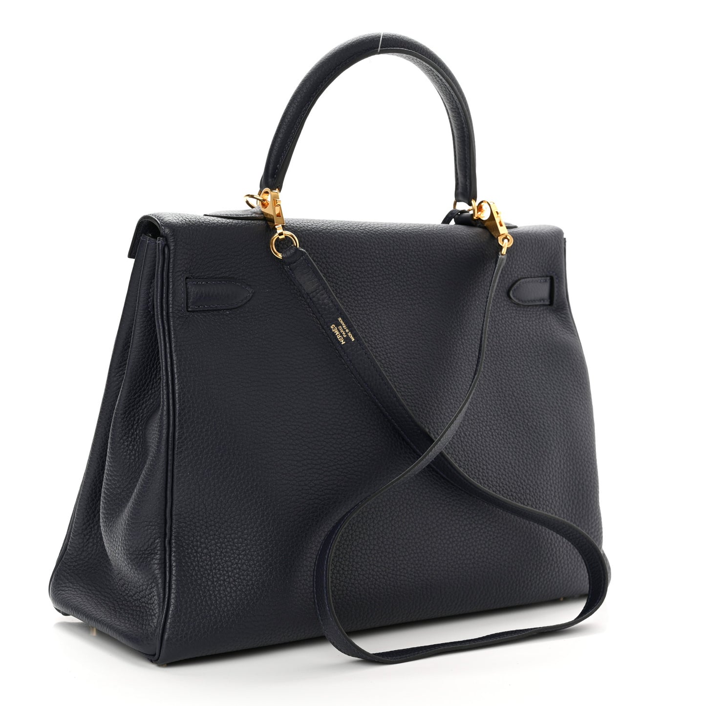 Togo Kelly Retourne 35 Bleu Indigo