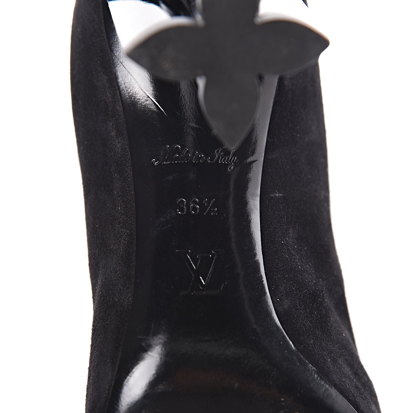 Suede Monogram Uniformes Cap Toe Chelsea 80mm Ankle Boots 36.5 Black