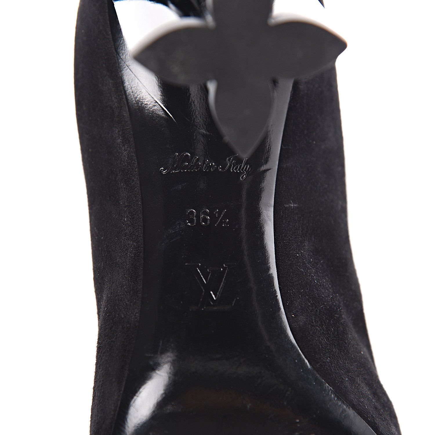 Louis Vuitton Suede Monogram Uniformes Cap Toe Chelsea 80mm Ankle Boots 36.5 Black 6 of 7