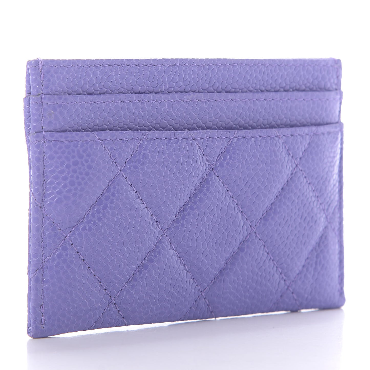 Caviar Quilted Incognito Card Holder Purple