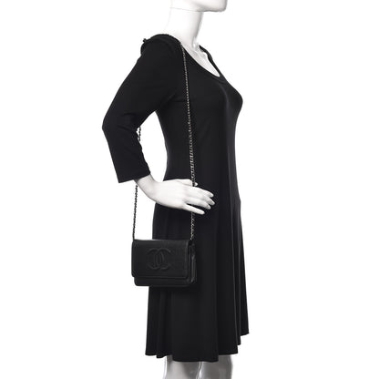 Chanel Caviar Timeless CC Wallet On Chain WOC Black 2 of 15
